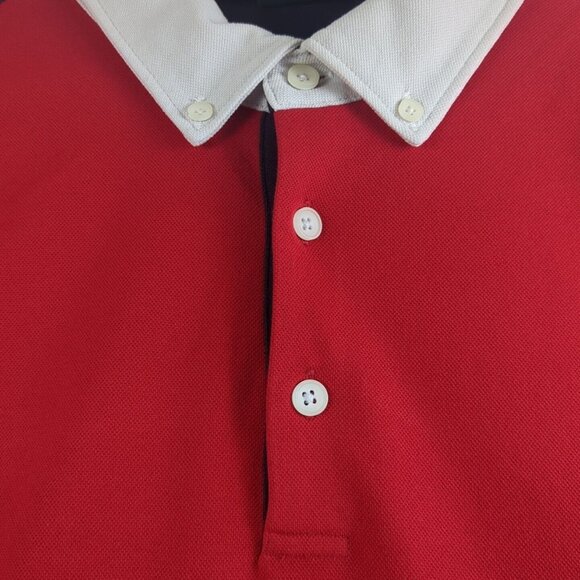 Adriano Goldschmied Men's Size 2XL Green Label Golf Polo Shirt Short Sleeve Red - Picture 6 of 11